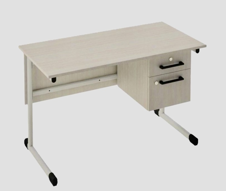 Стіл вчителя на металевому плоскоовальному каркасі. РІВНЕНСЬКЕ НВП УТОГ. Розміри 1200х600х760 мм